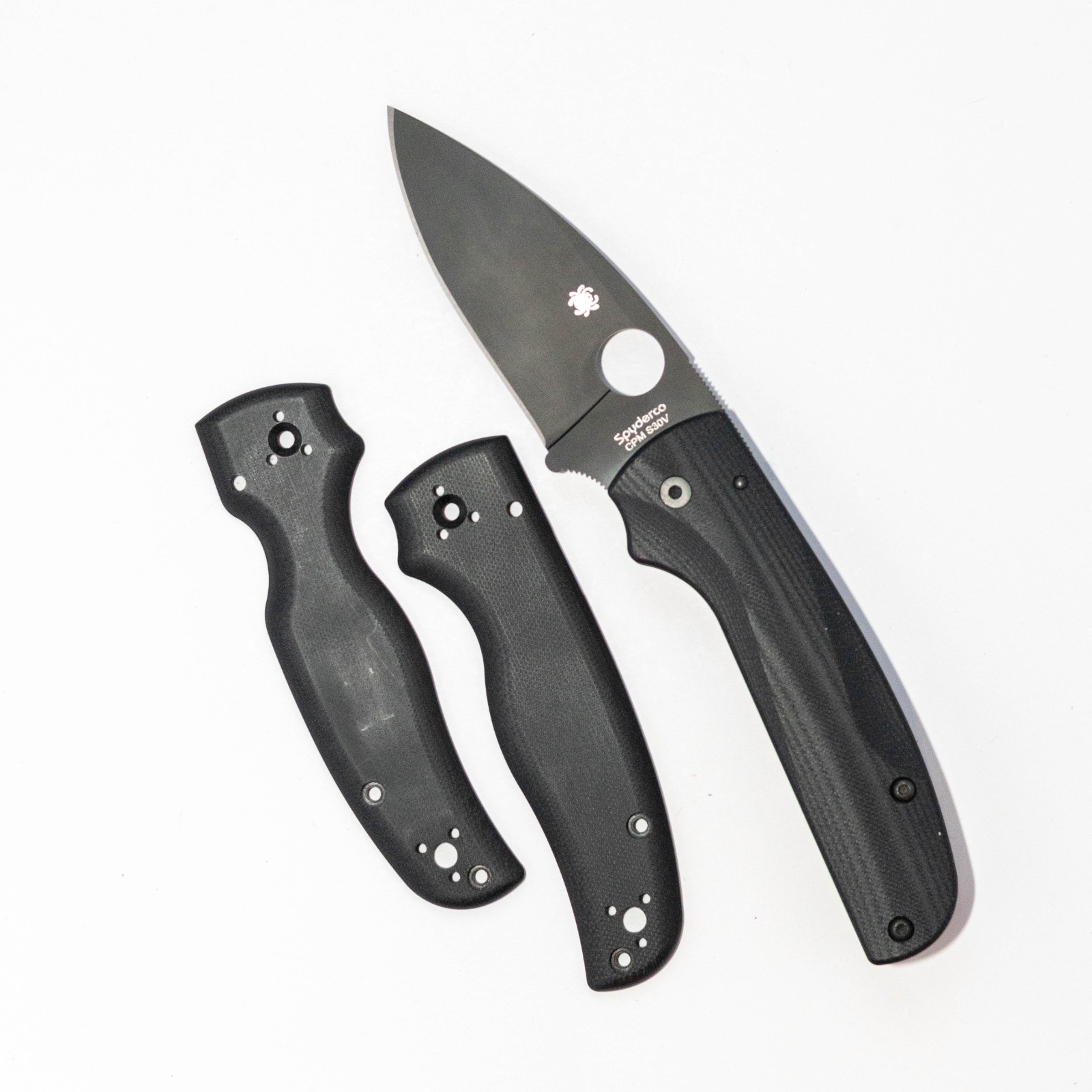Customized Spyderco Shaman, EDC Folding Knife, Flytanium Scales, LynchNW Clip