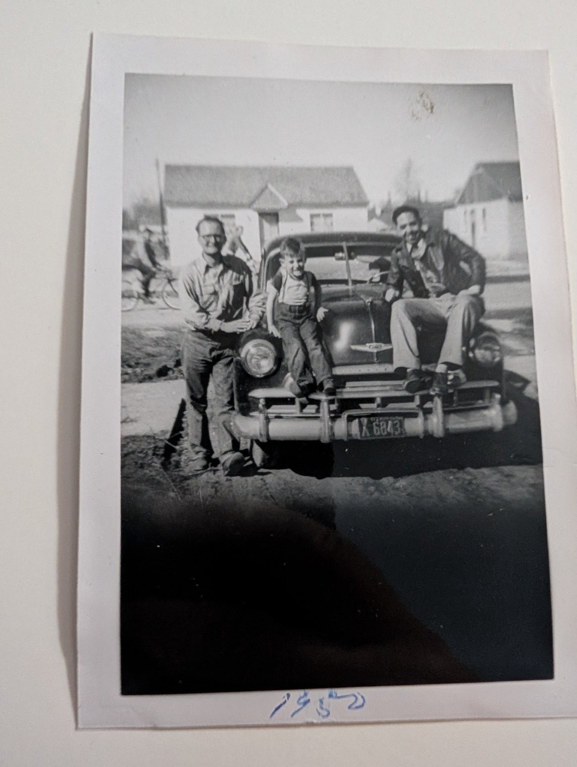 Classic Car Group Portrait 1953 Snapshot Photograph Americana Road Trip