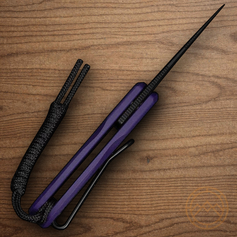 Civivi Purr Folding Knife 1.88″ Nitro V Steel Blade Gray And Purple G10 Handle