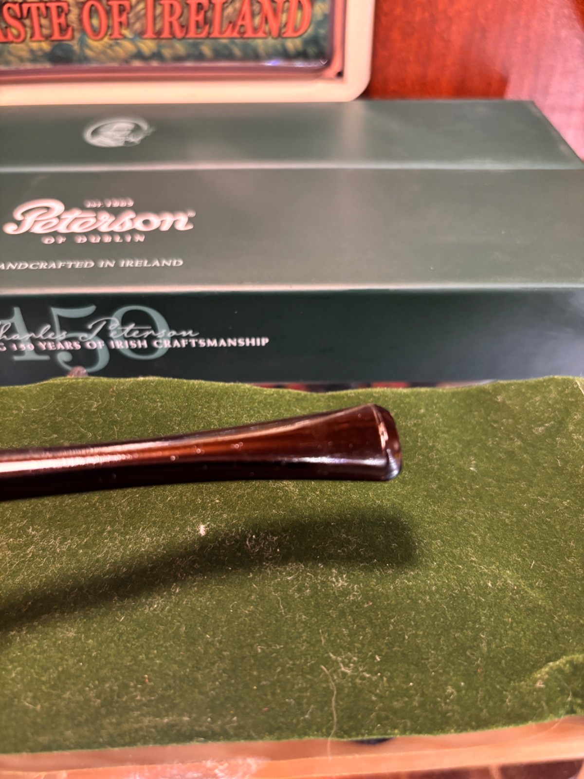 Peterson Churchwarden Smooth (D15) Fishtail Smooth Tobacco Pipe – Lightly Smoked