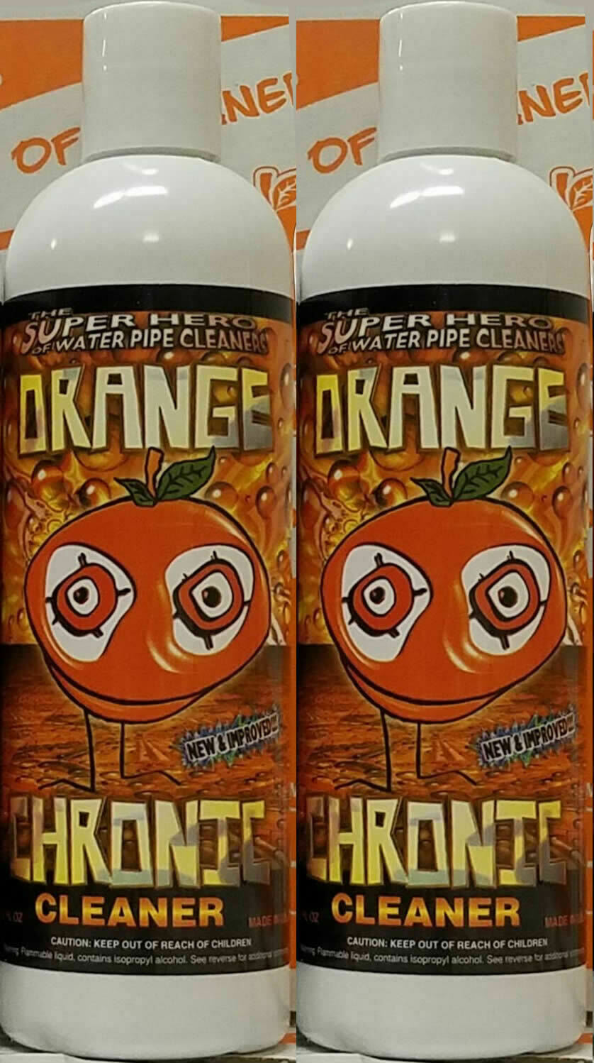 Orange Chronic Glass and Pipe Cleaner x2 Bottles 12oz each