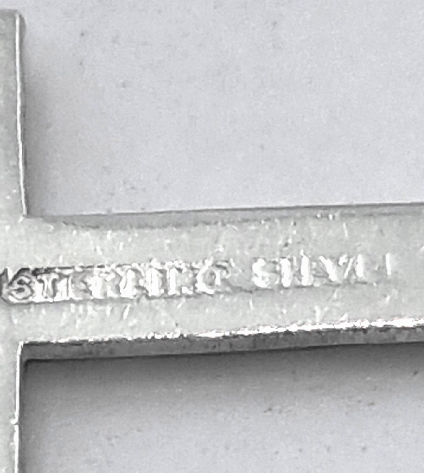 Italian 925 Sterling Silver Crucifix and Gift Box 1 1/4 Inch long x 3/4 inch