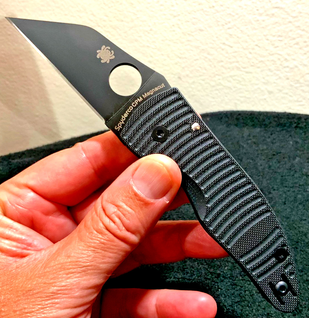 Spyderco MicroJimbo Salt CPM MagnaCut C264GMCBKP Wharncliffe DLC Folder