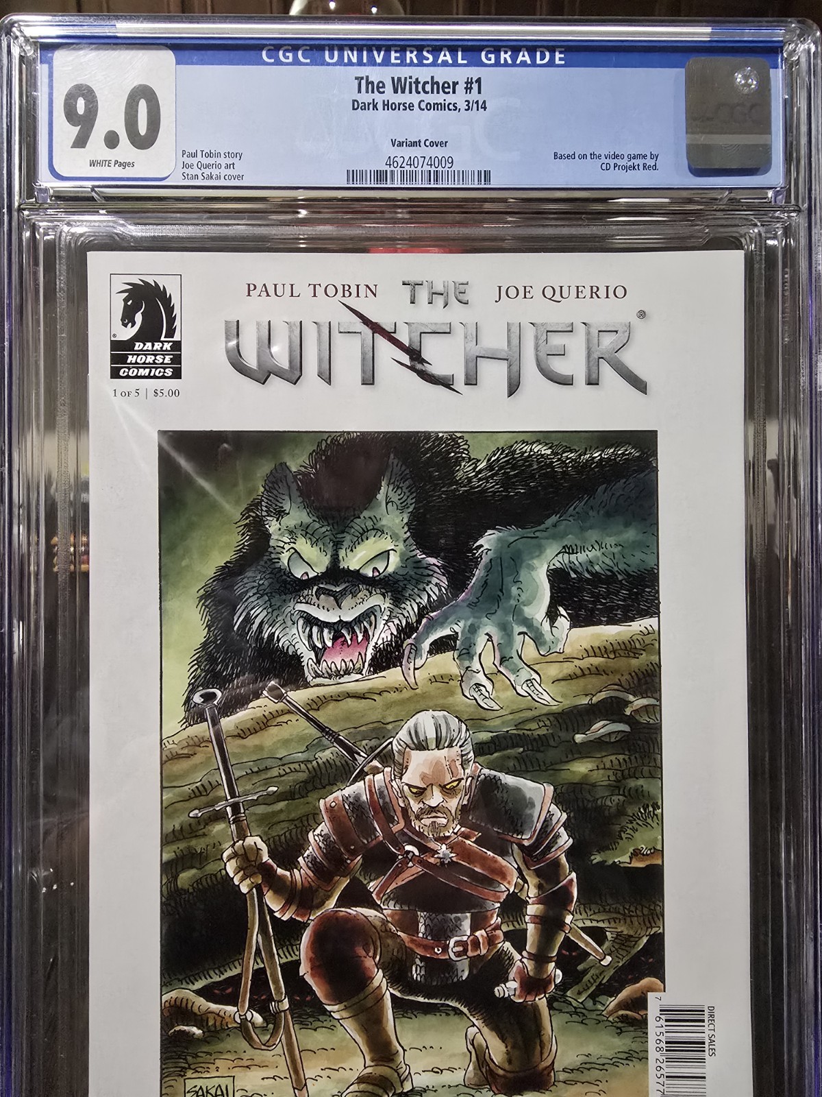 The Witcher #1 CGC 9.0 Stan Sakai Variant Lmt 200 !! Should Have Pressed!! Argh!