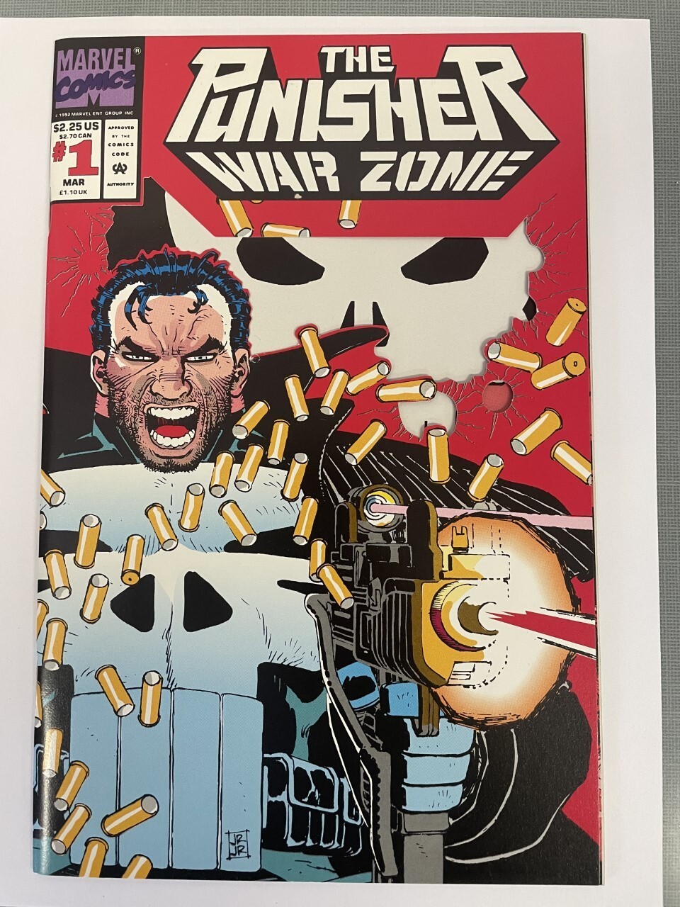 PUNISHER WAR ZONE #1 NEAR MINT UNREAD 1992 John Romita Jr Die-cut wraparound CV