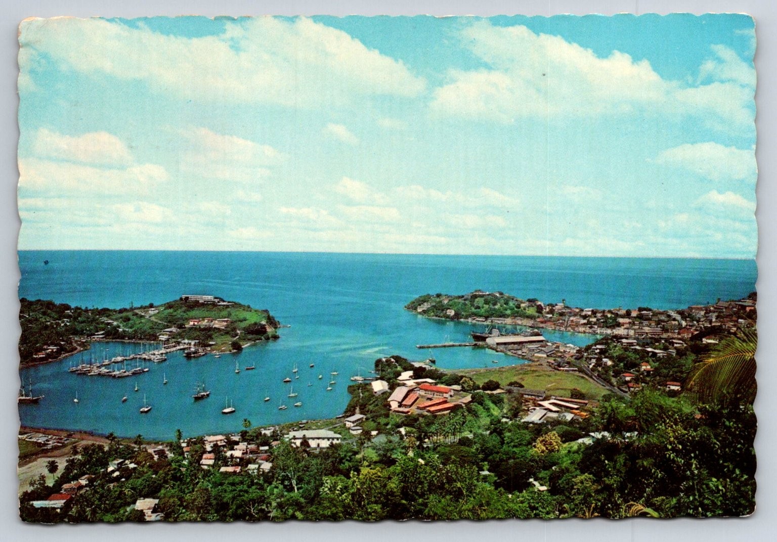 St. George’s Harbour Grenada Postcard 1971 Dexter Press Caribbean View