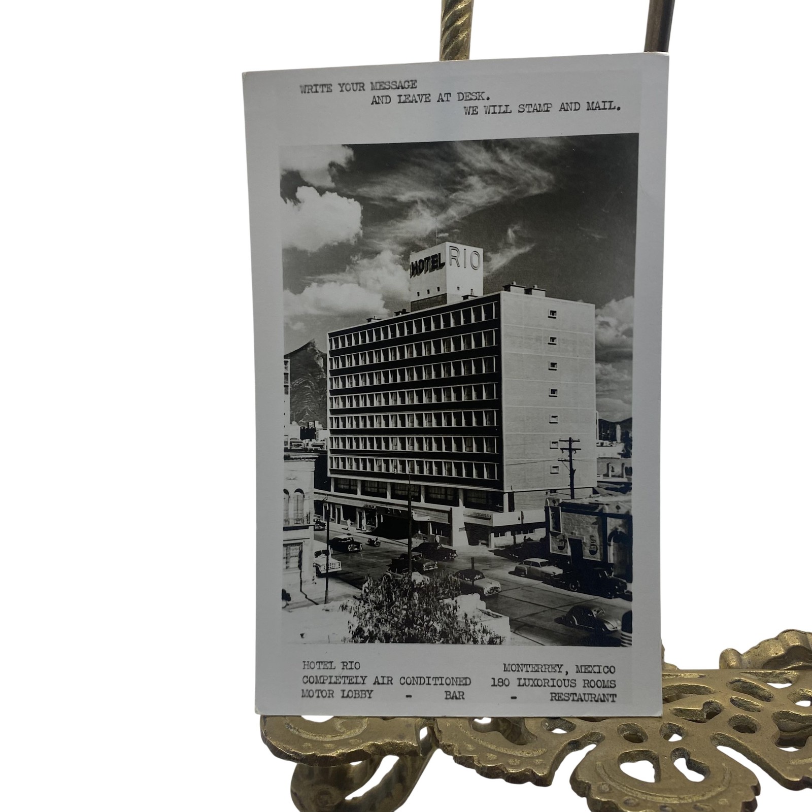 Vintage Hotel Rio Monterrey Mexico RPPC Real Photo Postcard 3.5×5.5 Unposted