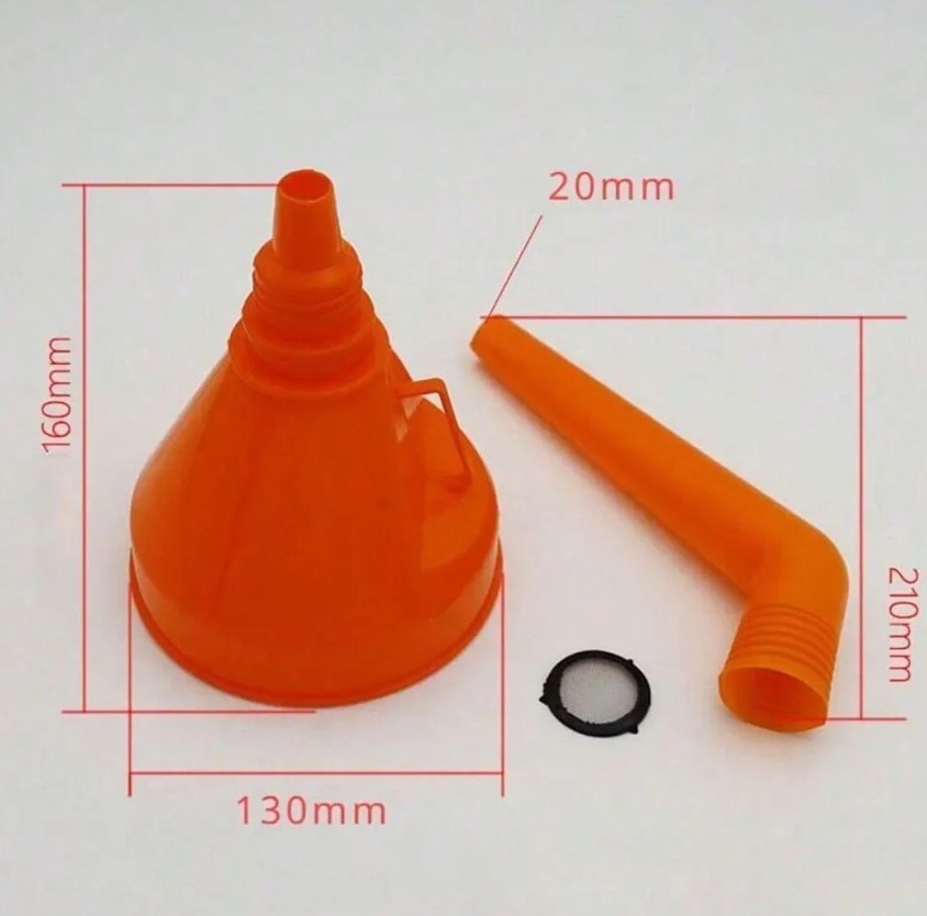 Refueling Funnel with Filter Long Mouth Gasoline & Engine Oil Funnel