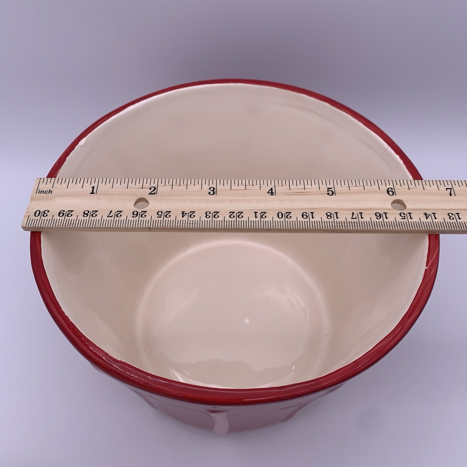 New TAG Cupcake Cookie Jar Ceramic Red Treat Container Cherry Sweets Bakery