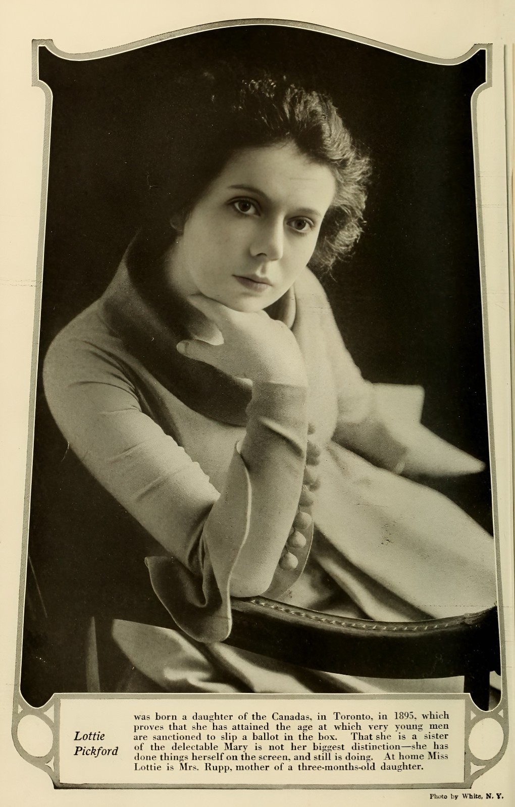 LOTTIE PICKFORD – Silent Screen Star – 5 x 7 in Photo Print