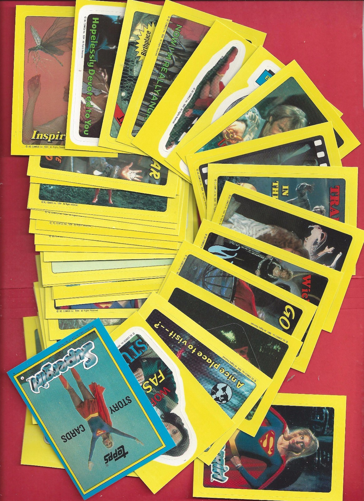 1984 Topps Supergirl Complete 44 sticker Set NM TO Mint