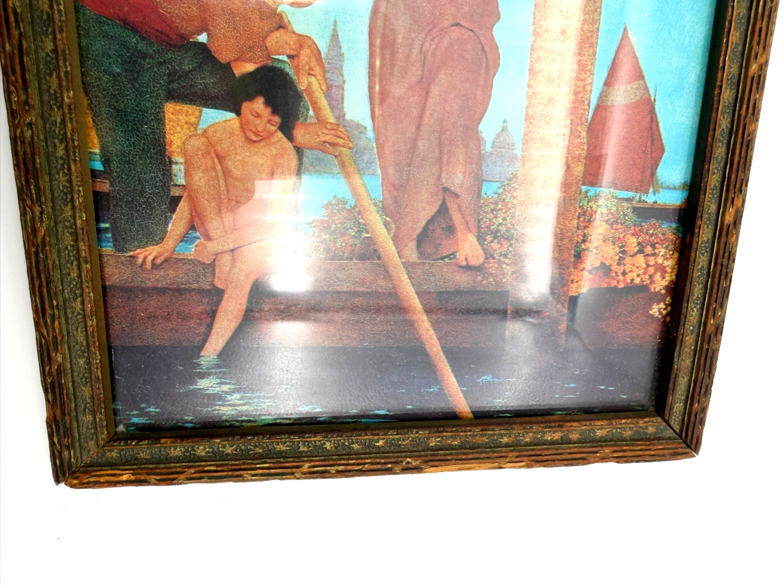 Edison Mazda Venetian Lamplighters Framed Lithograph Print Maxfield Parrish