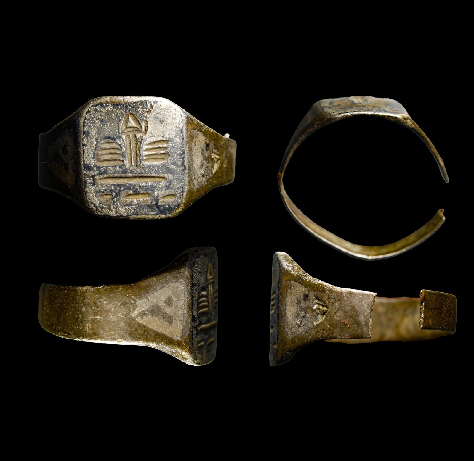 Authentic Antiquity Crusader Knight Templar 1300AD Jerusalem Find Silver Ring