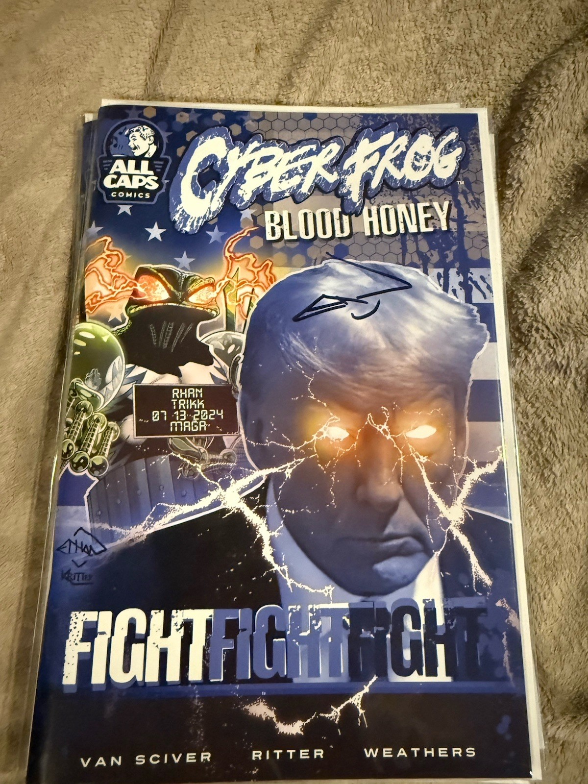 Cyberfrog Bloodhoney Blue MAGA Variant Signed