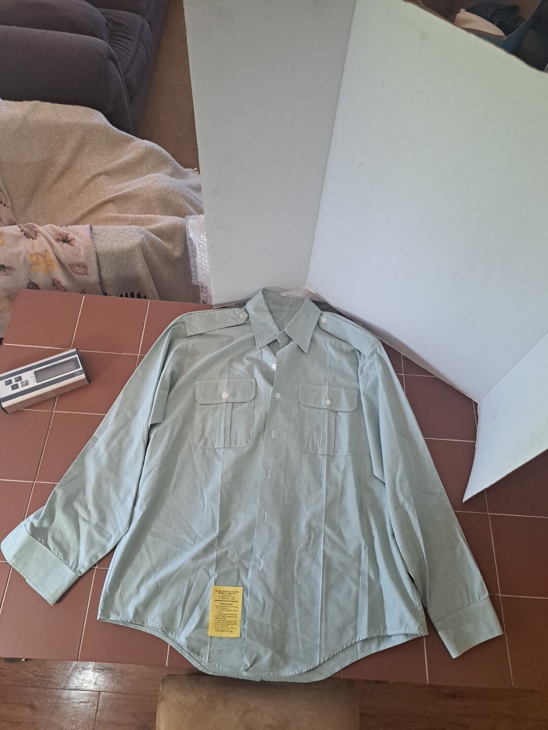 US Military Dress Shirt Green Long Sleeve AG 415 J.H. Rutter- Rex Mfg. Co. Inc.