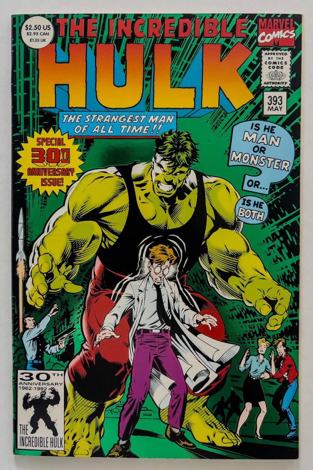 The Incredible Hulk #393 vol.1 in Near Mint+ 9.6 – WHITE PAGES-Raw Grade