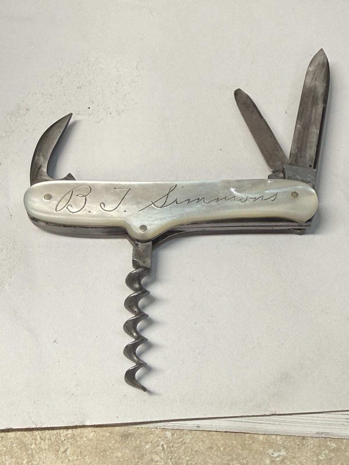 SCHRADE CUT CO WALDEN NY MOP Cork, Screw ￼POCKET KNIFE Clean