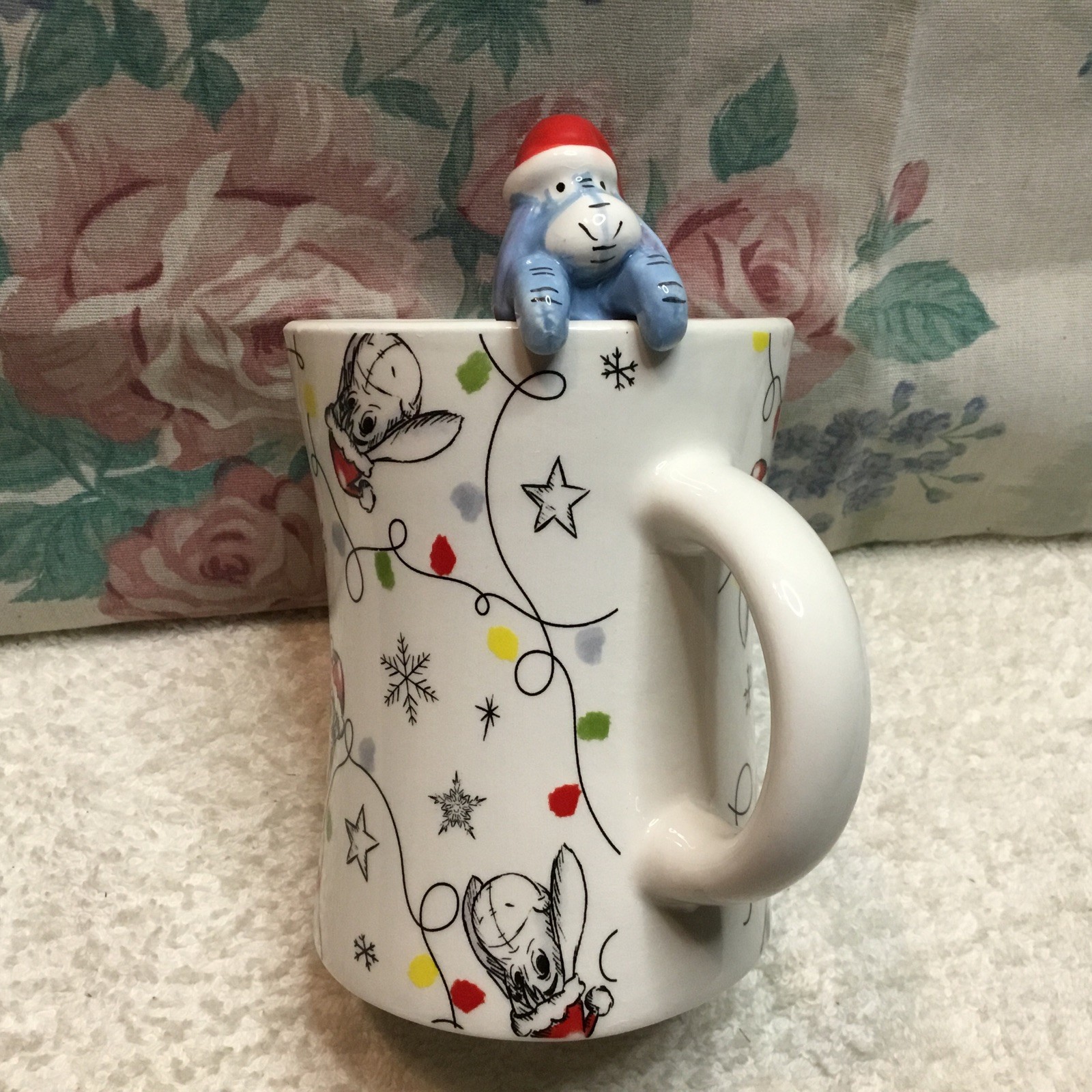 Disney Winnie The Pooh Zrike Brands Christmas Eeyore Coffee Ceramic Mug