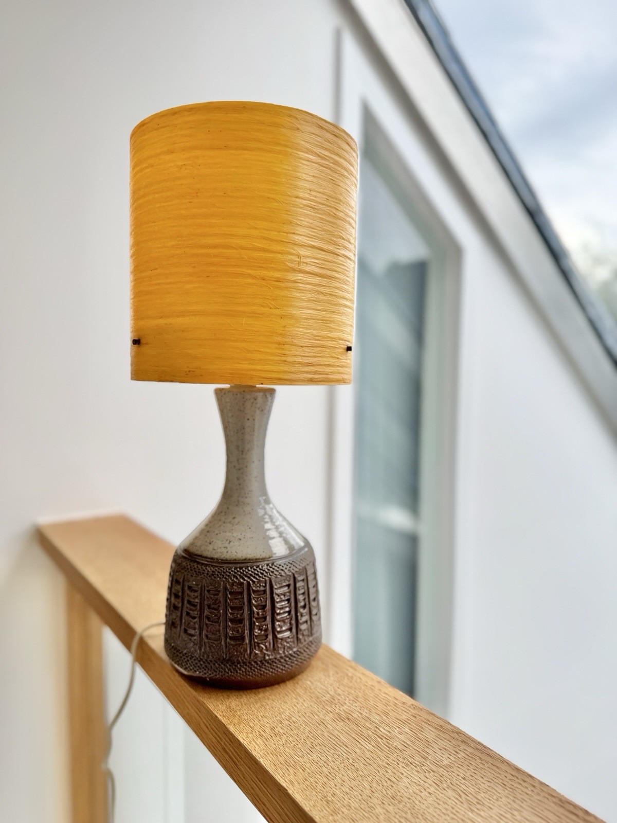 Mid-Century Brutalist Ceramic Table Lamp (shade not included)