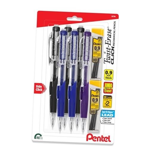 Twist-Erase Click Mechanical Pencil, (0.9mm), Pack of 6 Lead Size 0.9mm