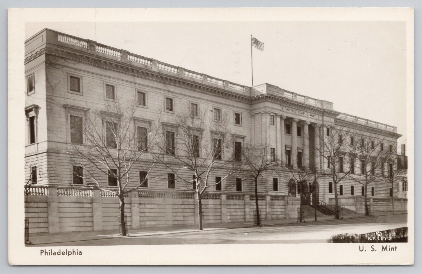 RPPC U.S. Mint Philadelphia Pennsylvania PA 1940s Real Photo Postcard