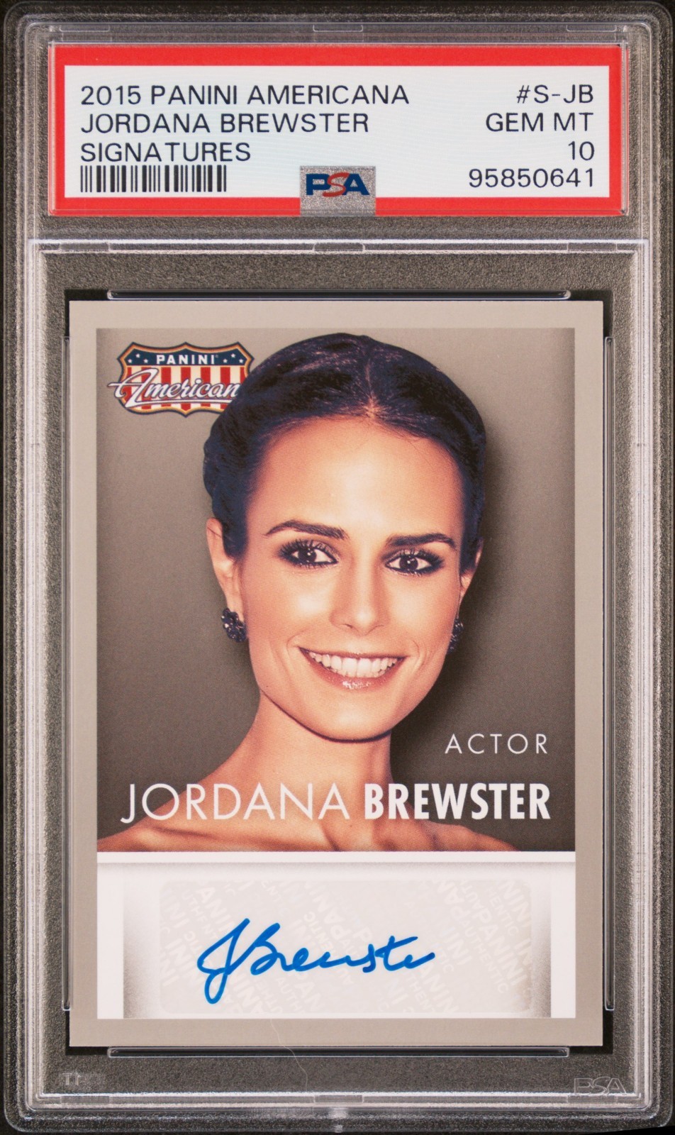 2015 PANINI AMERICANA SIGNATURES #S-JB JORDANA BREWSTER AUTO PSA 10 POP 1