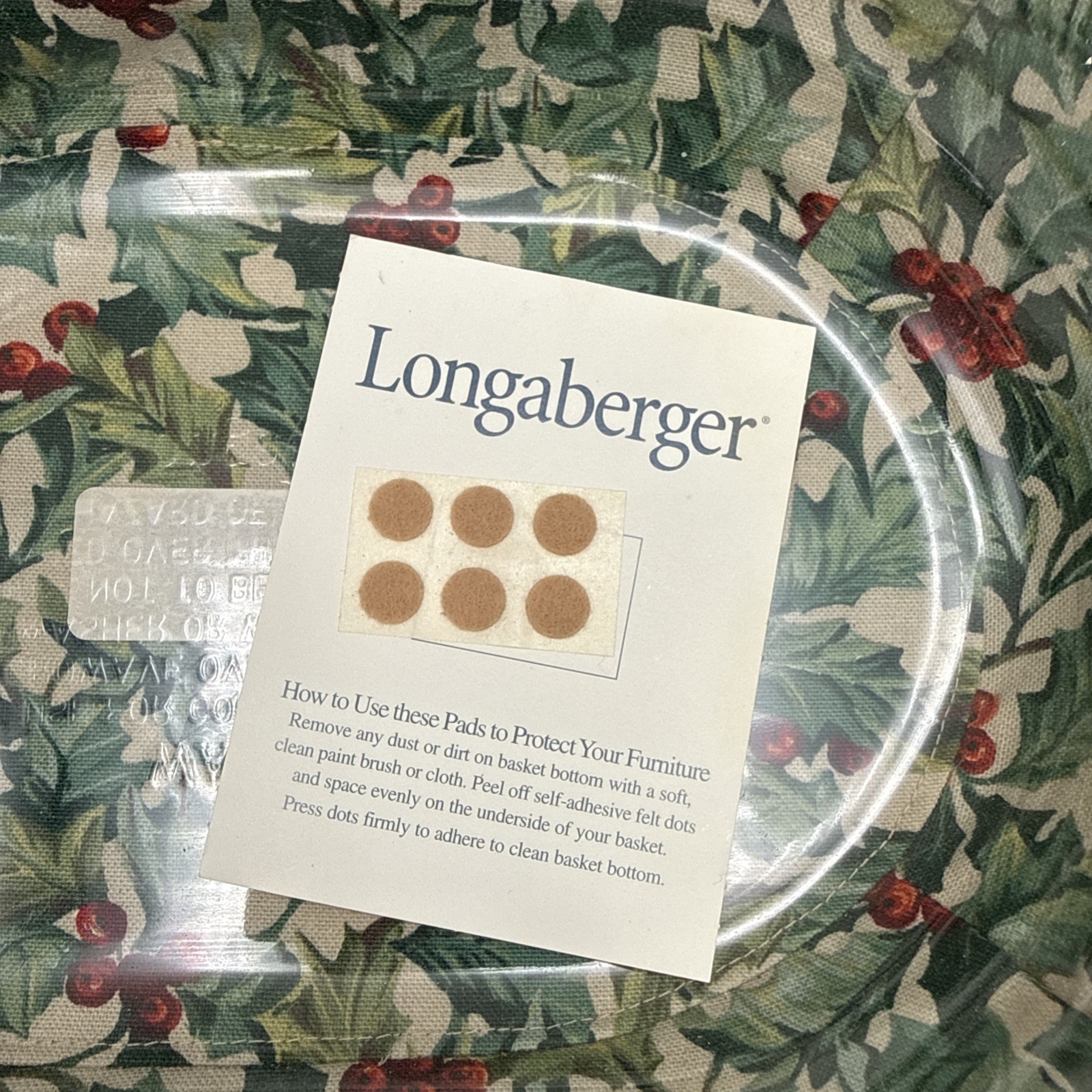 Longaberger 2004 Get It Together Basket W/ Liner & Protector, & Tie On