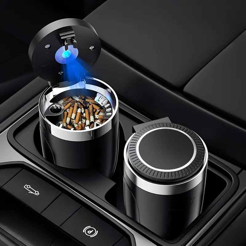 LED Auto Car Truck Cigarette Smoke Ashtray Ash Cylinder holder for Offiice/Home