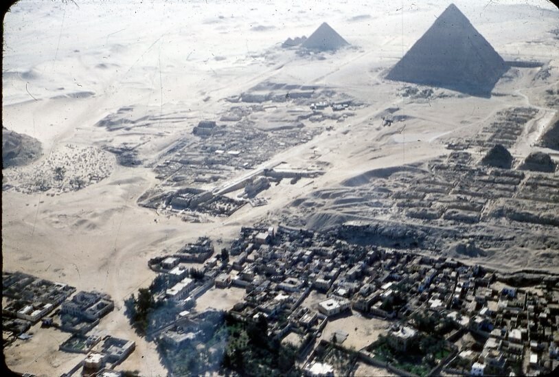 Vintage 35mm Slide ARCHAEOLOGICAL THE GREAT PYRAMIDS GIZA CAIRO, EGYPT 1952 10