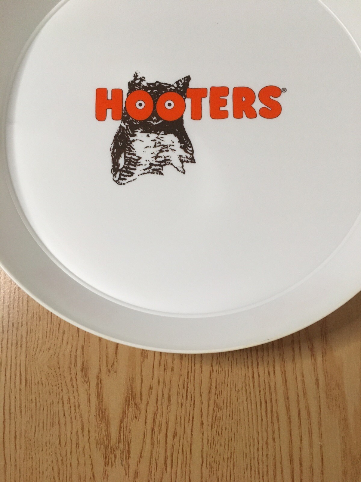 New Hooters Girl Server Vintage Food Drinks Tray Platter 13.1/4”x2” Hard Plastic
