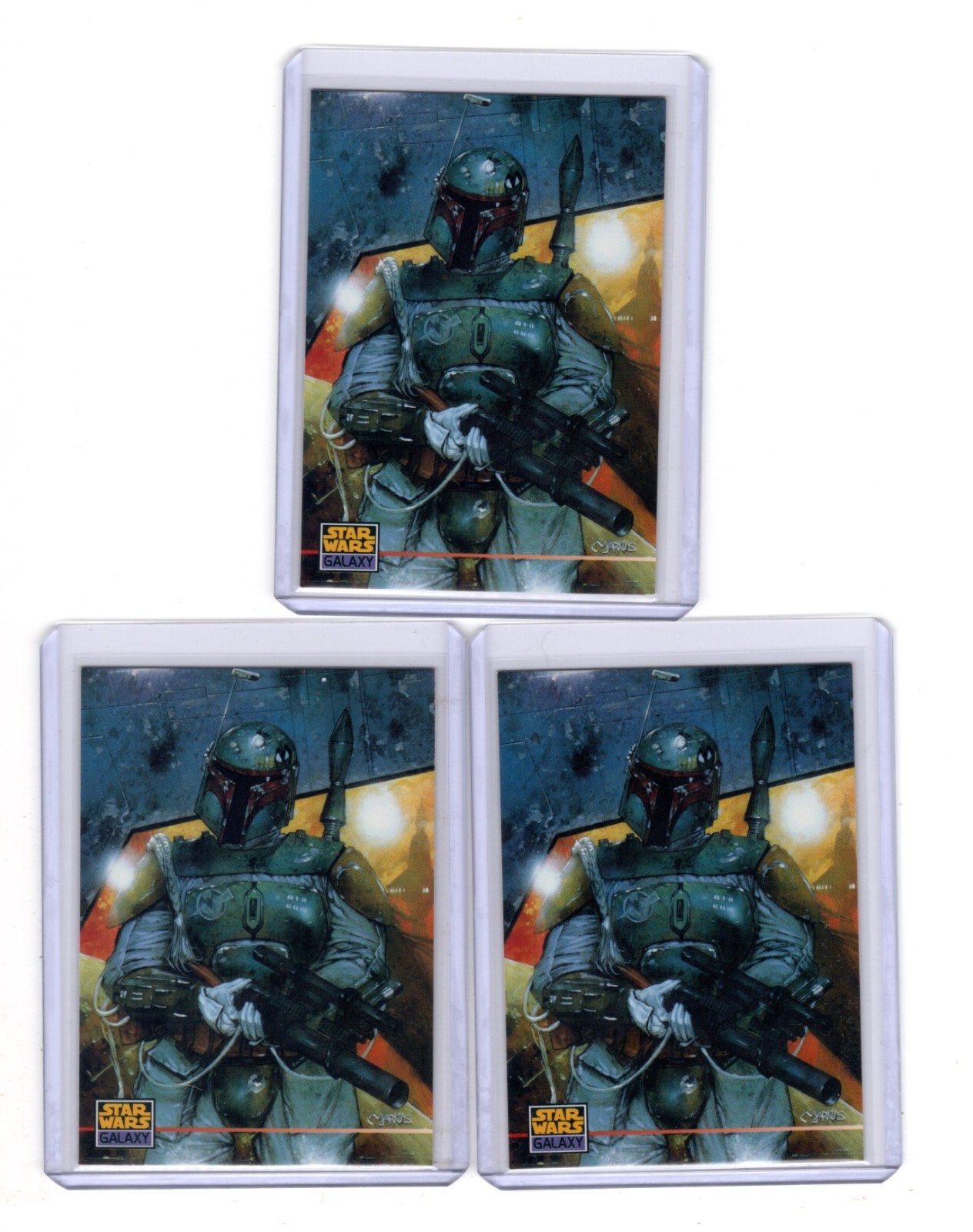 1995 TOPPS STAR WARS GALAXY SERIES 3 BOBA FETT #NNO PROMO