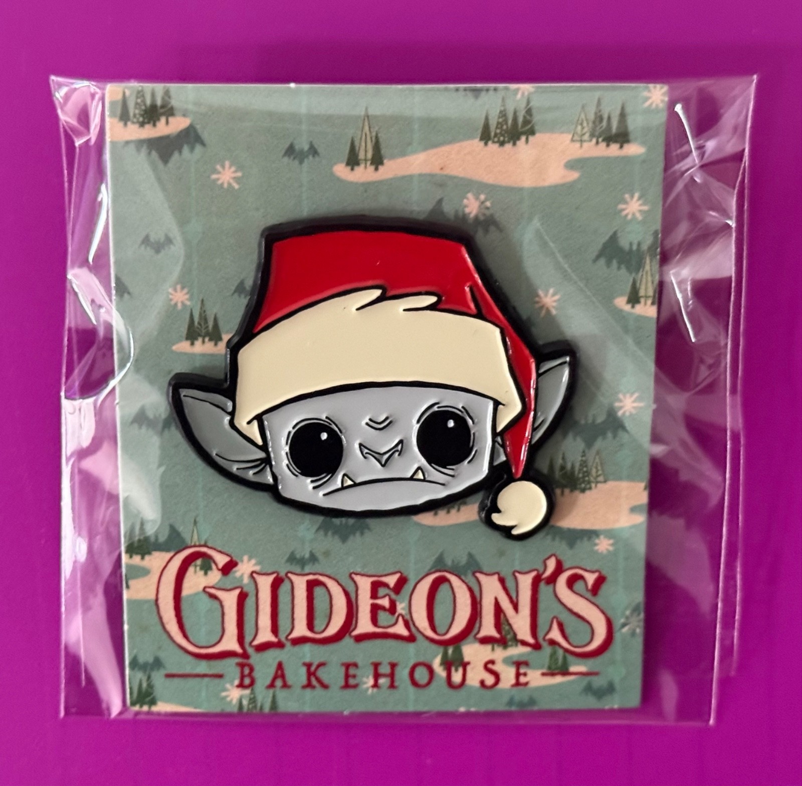 Gideon’s Bakehouse Baby Gargoyle Santa Pin December 2023 – Limited Brand New