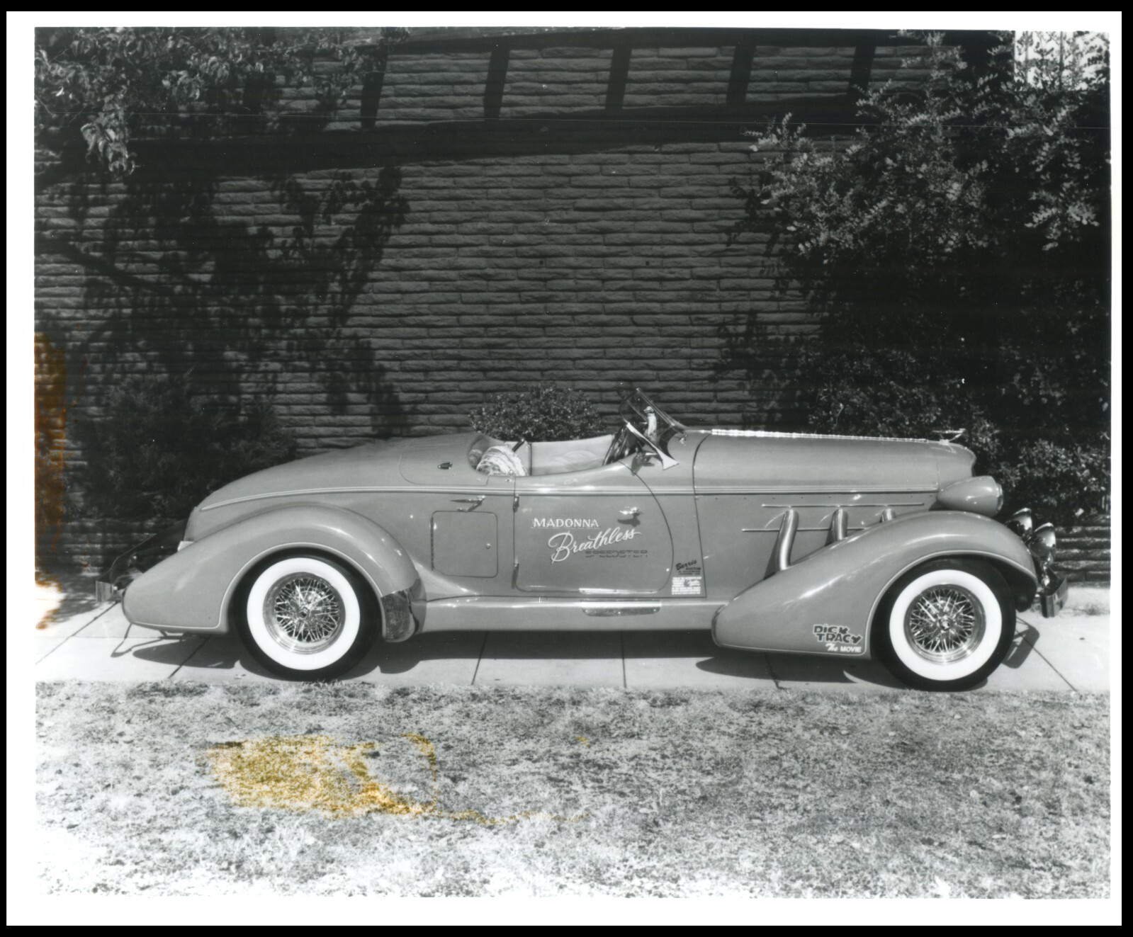 Madonna Breathless 1969 Auburn Replica Car Dick Tracy Original Press Photo
