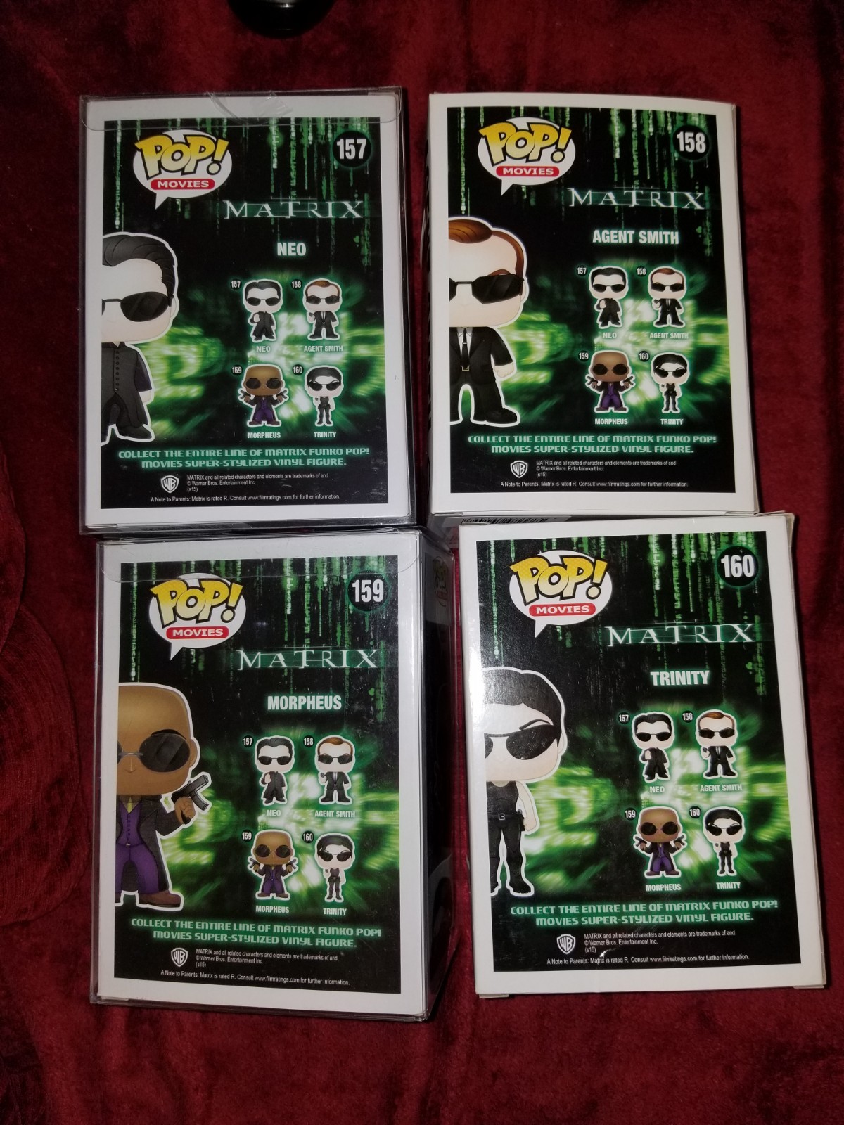 Funko POP – The Matrix Set – #157, #158, #159, #160