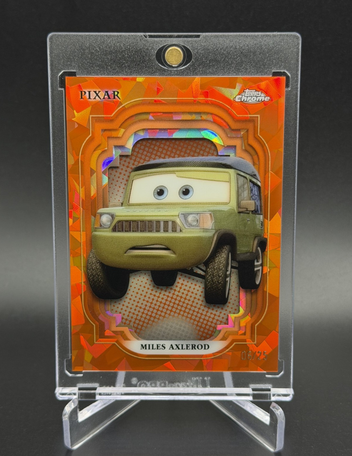 Miles Axlerod 💥🚘 BASE ORANGE SAPPHIRE /25! 2024 Topps Chrome Sapphire Disney