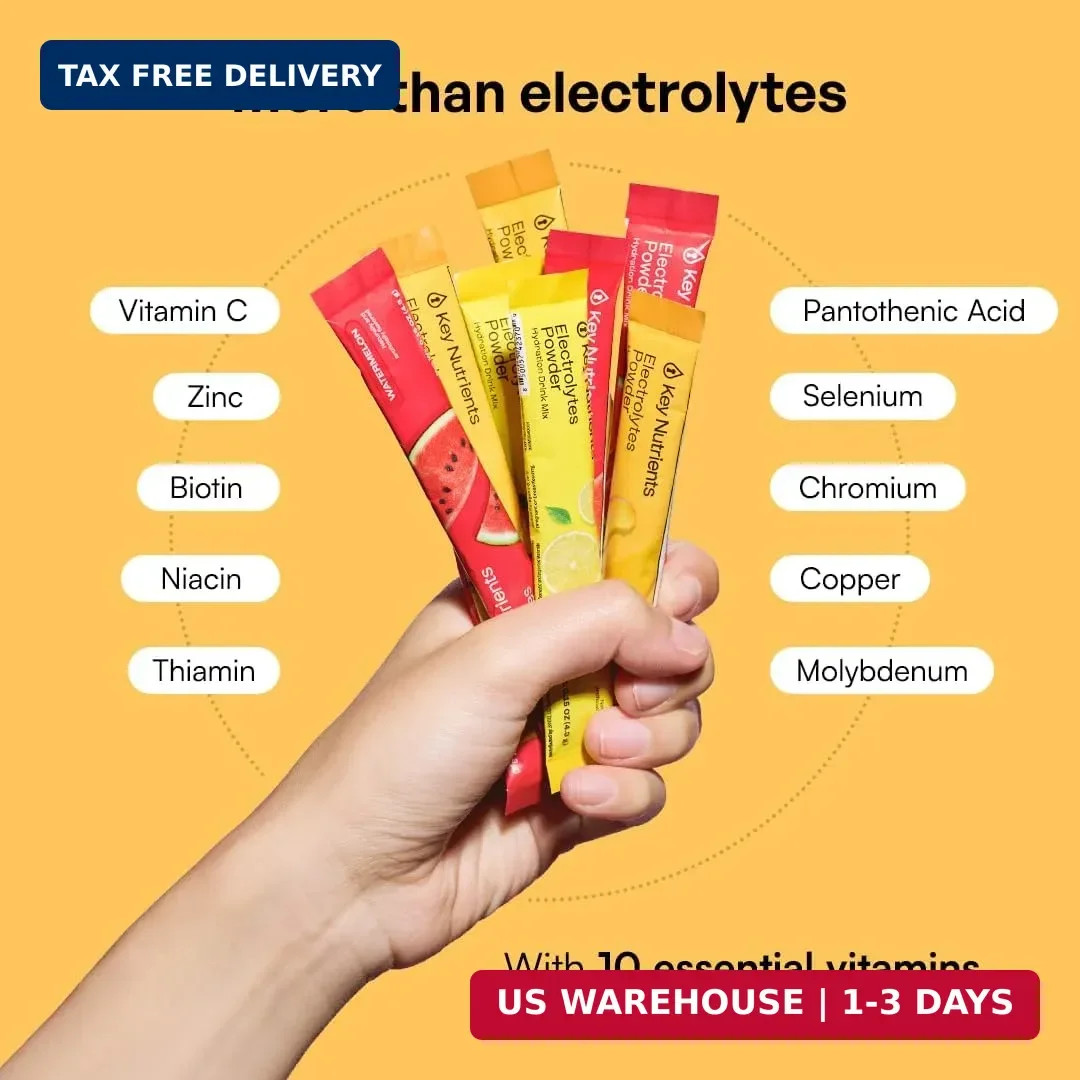 KEY NUTRIENTS Electrolytes Powder Packets – Variety Pack – Sugar Free Hydration