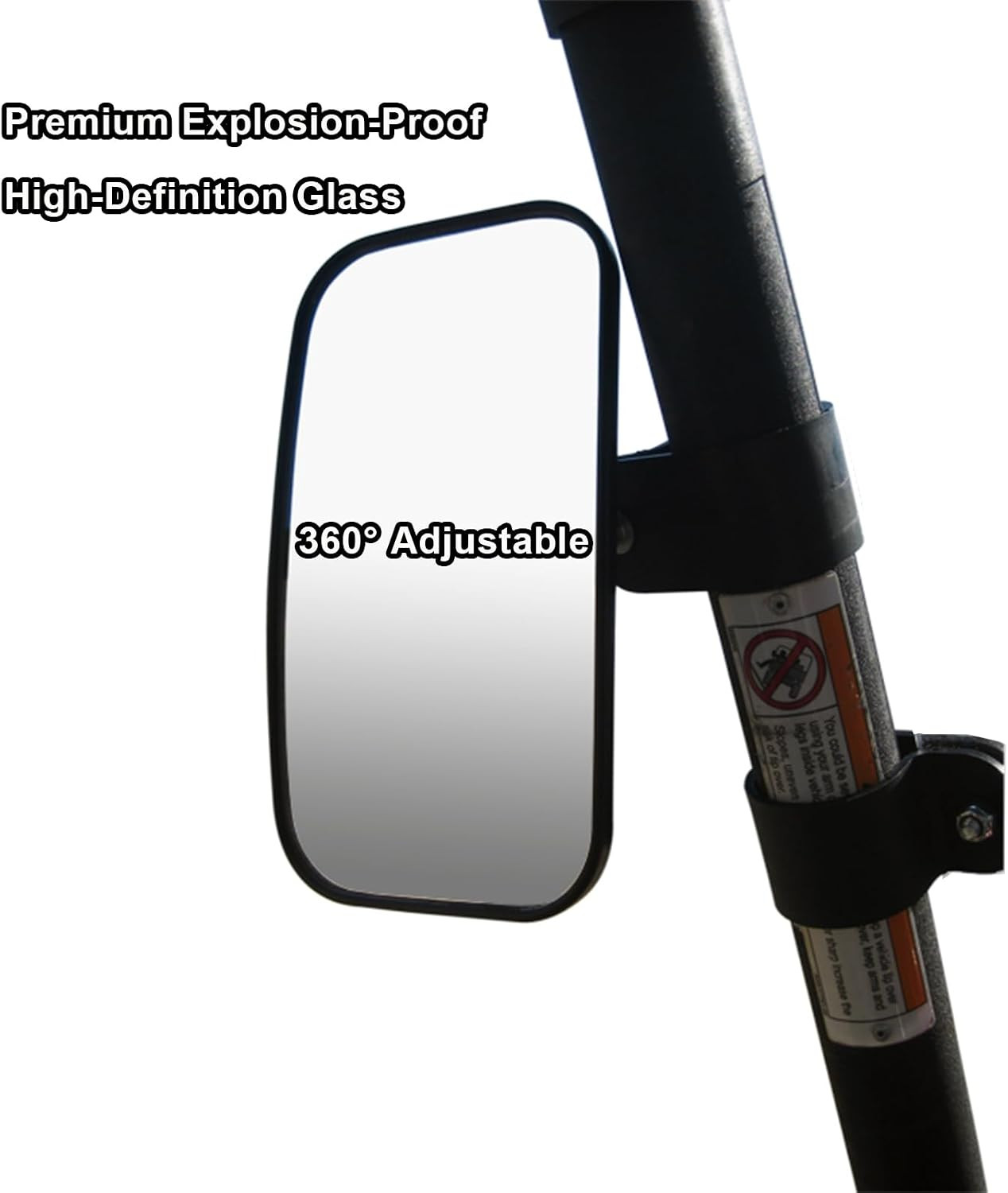 2PCS Forklift Rear View Mirrors, Square HD Wide-Angle Rearview Mirror Auxiliary