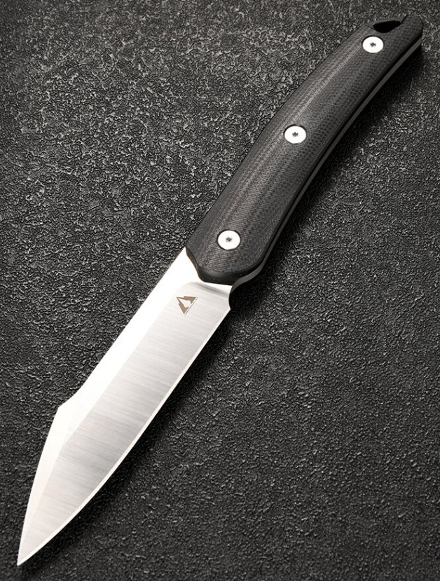 CMB Made Knives Kisame Fixed Knife 3.5 14C28N Steel Blade Black G10 Handle FB01C