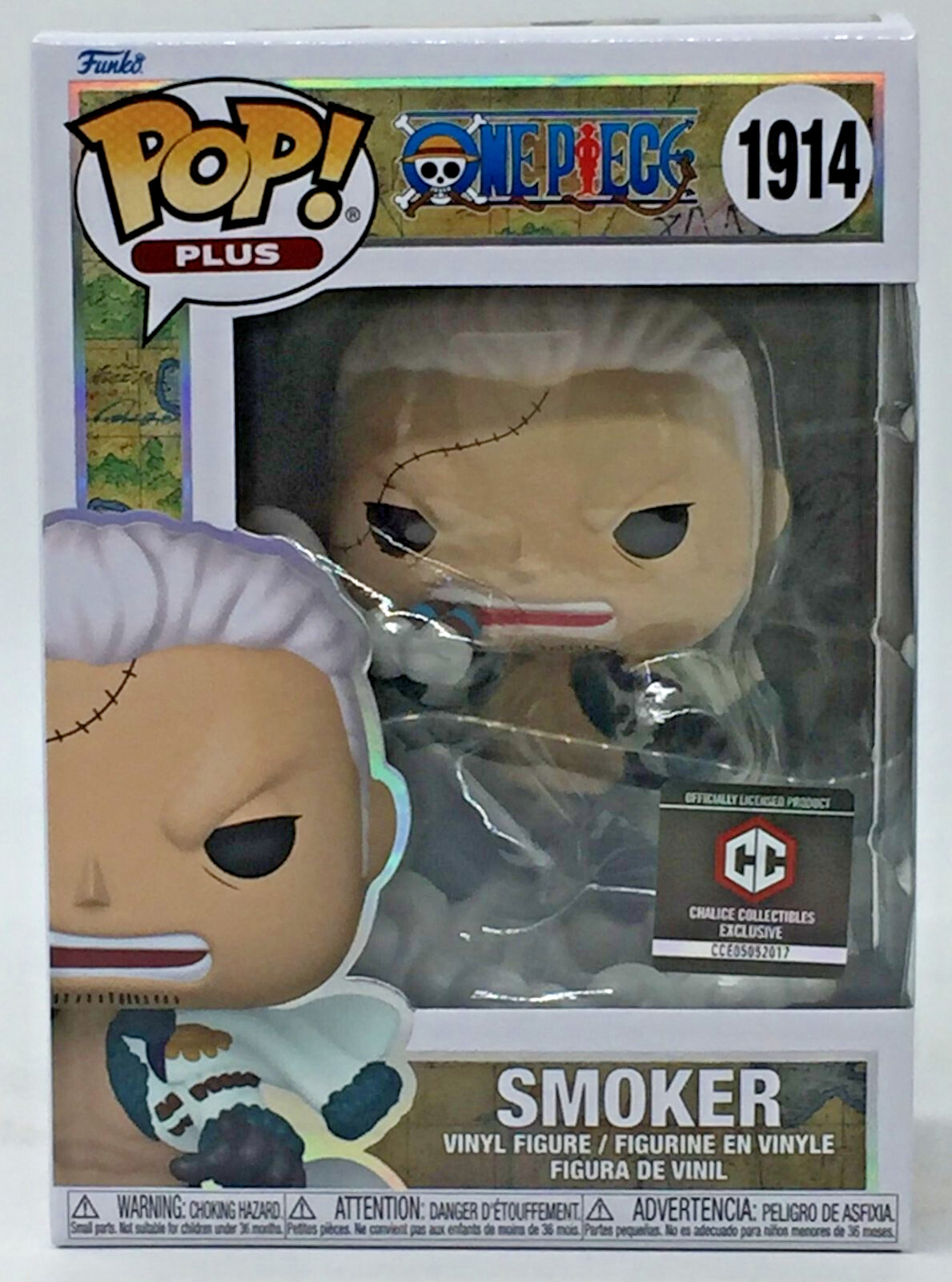 Funko Pop! One Piece PLUS Smoker #1914 Chalice Collectibles EX W/ Protector