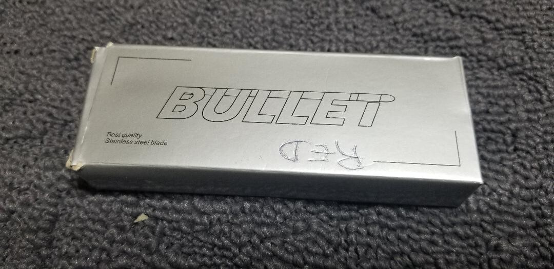 BULLET 4. 3/8 Pocketknife in RED. 4. 3/8 Closed, 3.1/4 Blade length, 7. 5/8