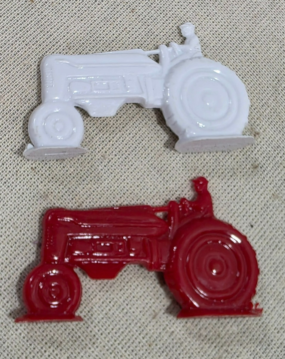 Vintage ’43 Cracker Jack Prize Stand-up Toy Plastic Tractor/Race Car