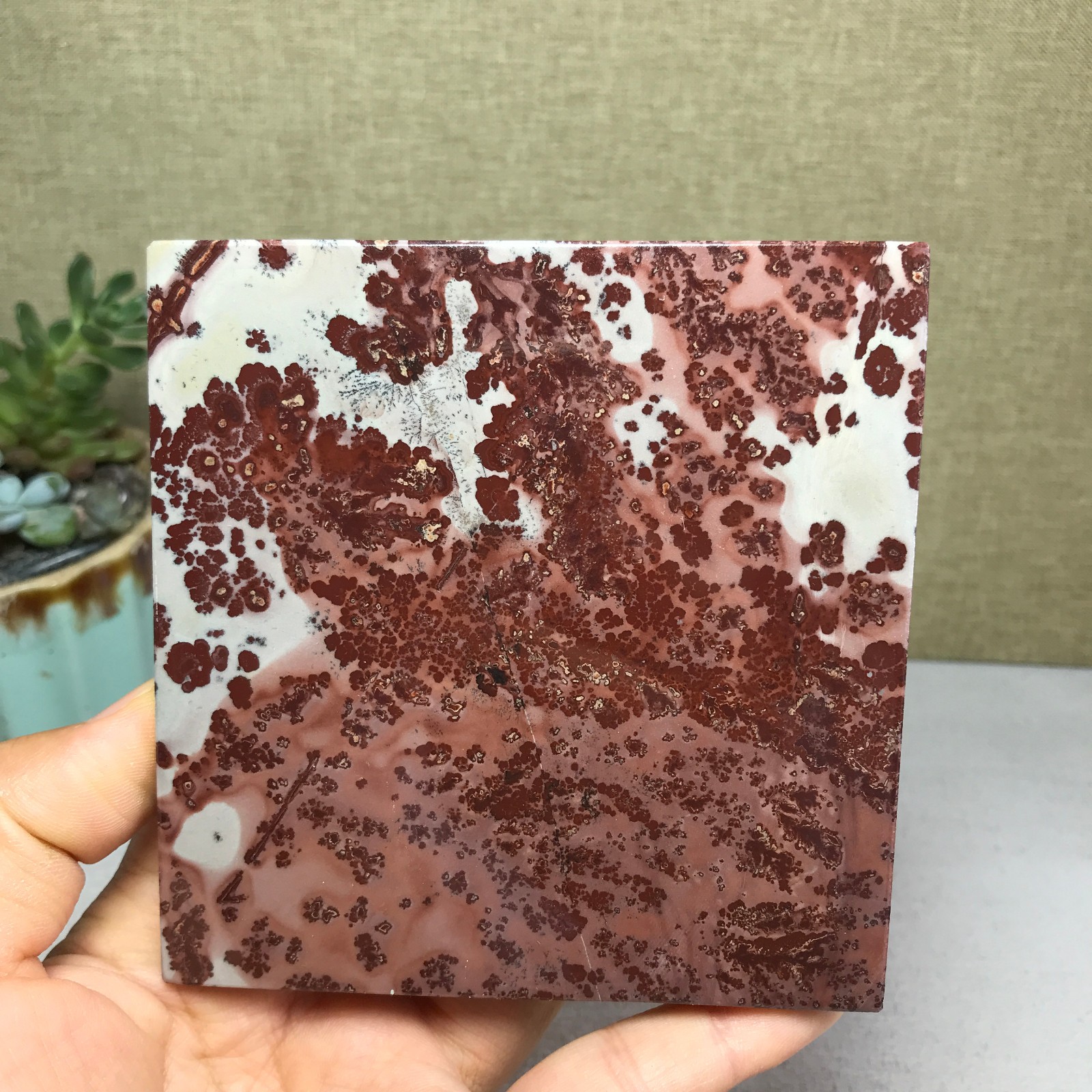 Natural Chinese painting stone crystal ornaments for home decoration 278g A5283