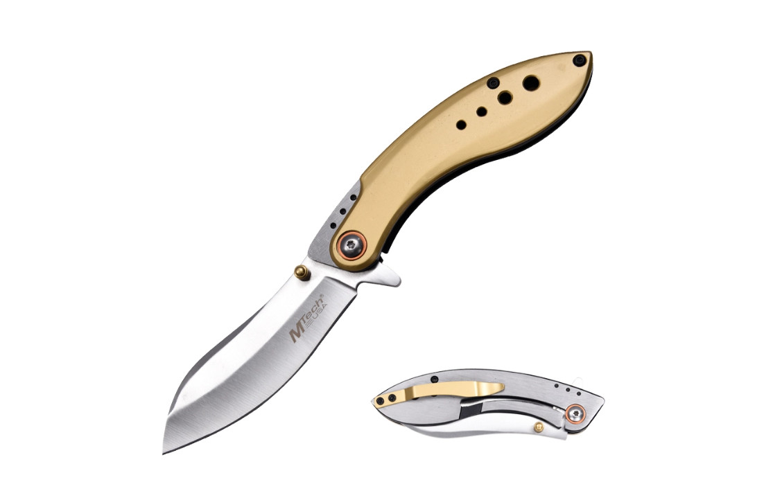 8″ MTech USA Spring Assisted Knife-Anodized Aluminum Handle & Pocket Clip