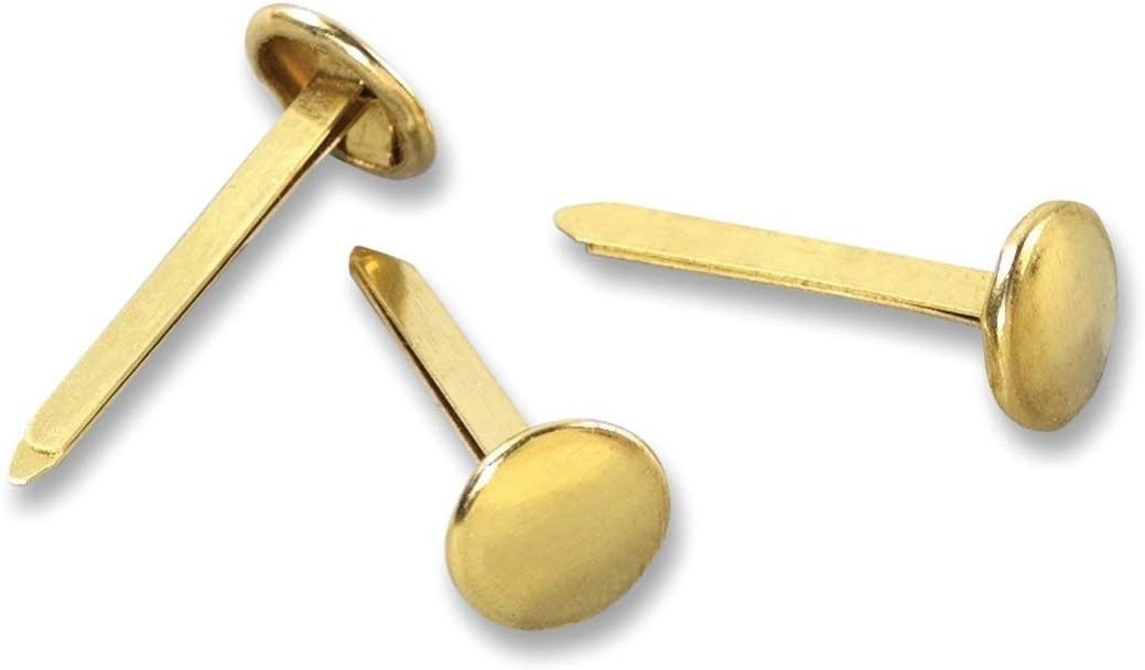 Secure and Stylish Brass Paper Fasteners – 1/2″ – 100 Pack for Document Safety