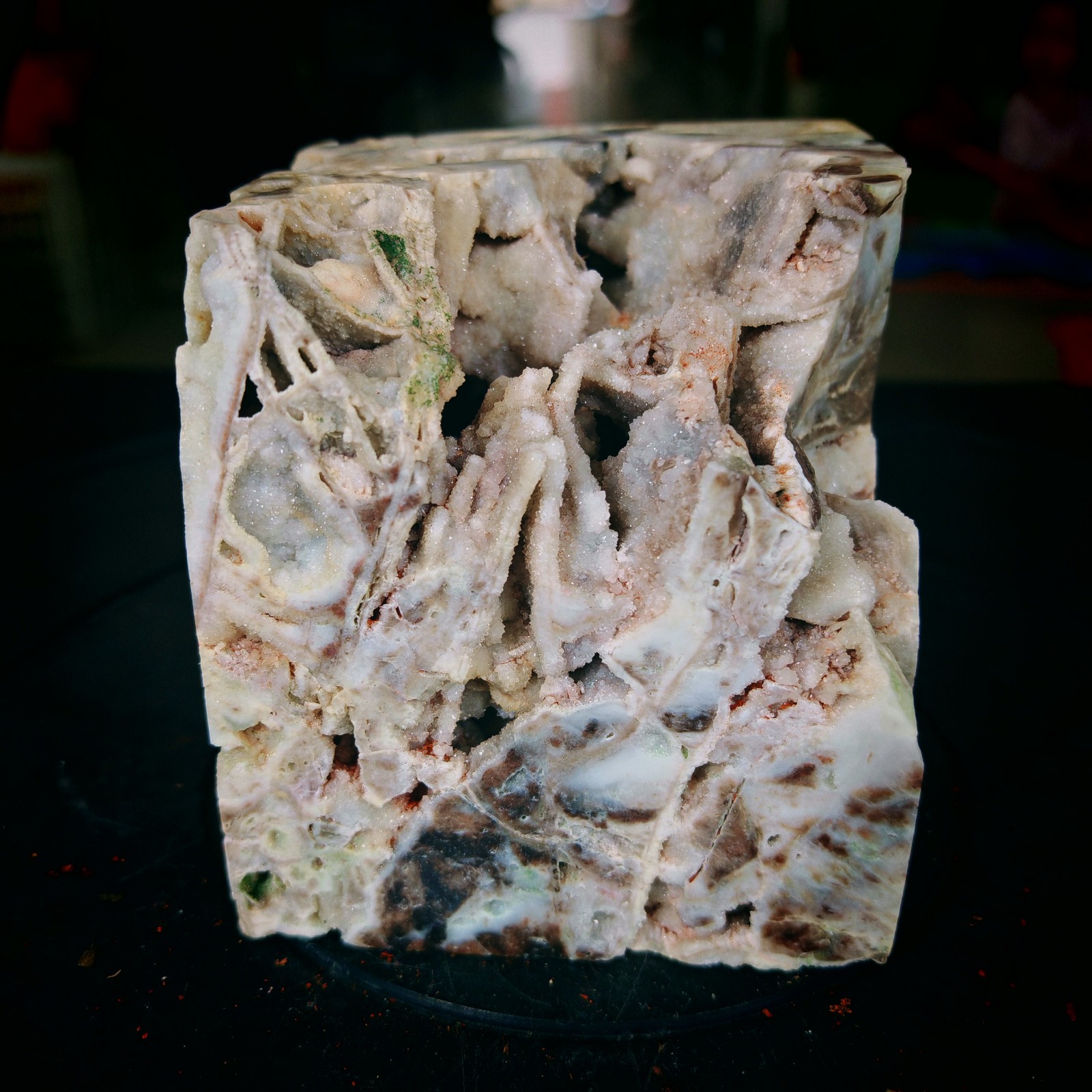 3.41LB Polishing and repairing of natural sphalerite crystal blocks 1550g