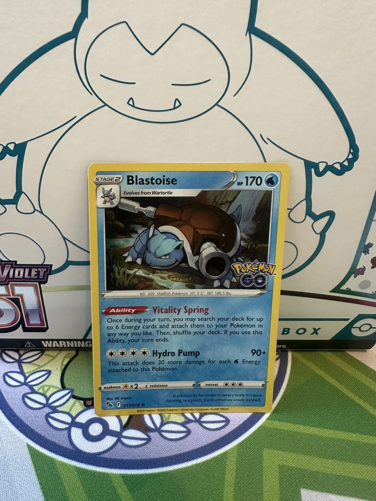 Blastoise Holo Pokémon Go 017/078 Pokémon TCG NM