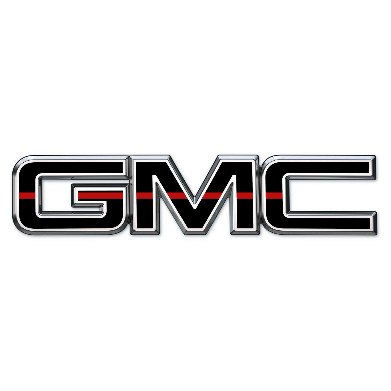 CJ 07-17 GMC Sierra Yukon THIN RED LINE Front Grill Emblem Overlay Decal