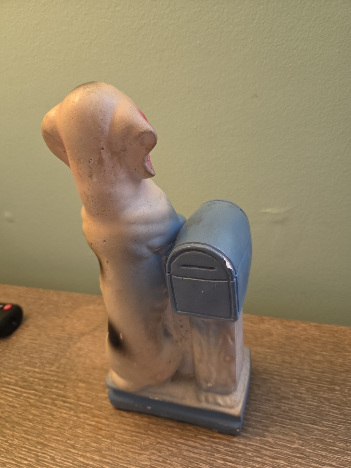 1930’s-40’s Antique Dog Chalkware Figure 10″ Tall Rare VG Cond. Carnival prize