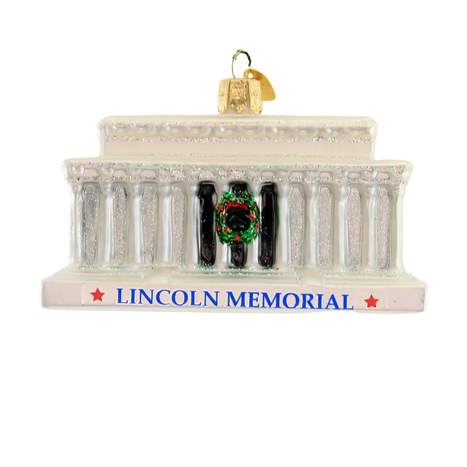 Old World Christmas 2.50In Lincoln Memorial, Glass, Ornament Honest Abe 20129