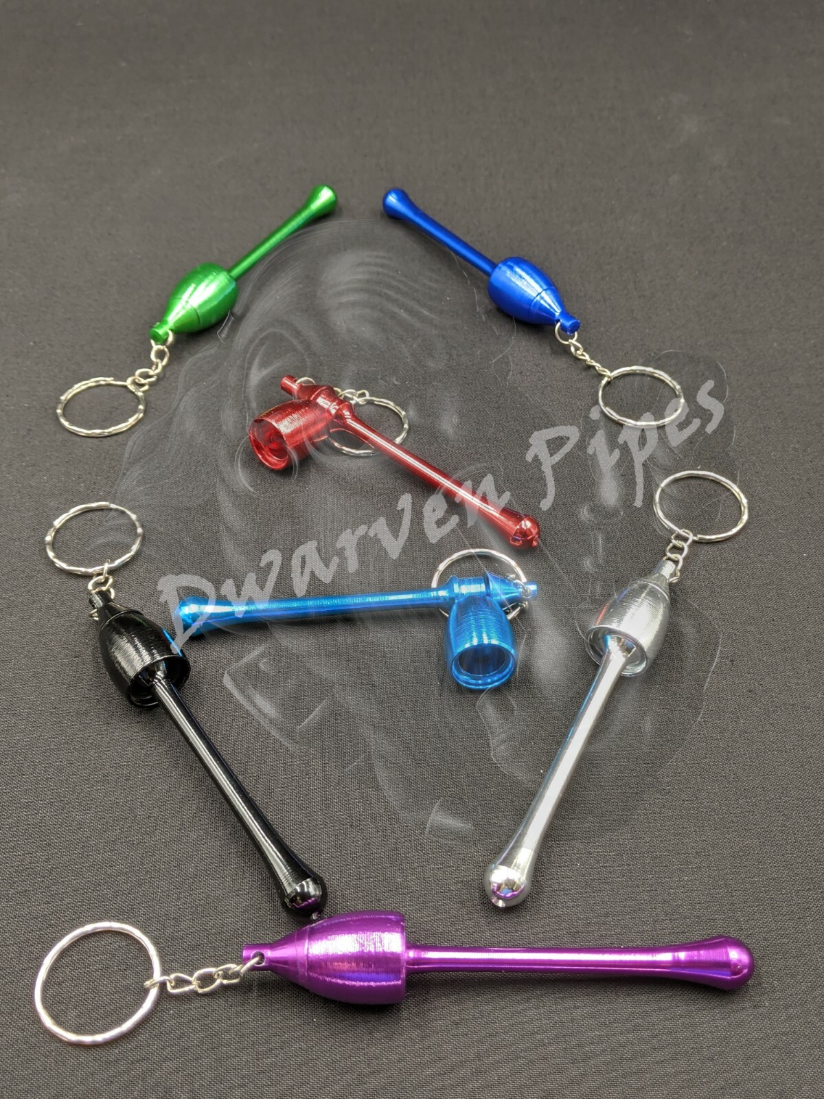 3.5″ Metal Tobacco Smoking Pipe Portable Keychain Mushroom Style